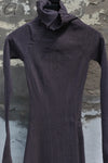 Marc Le Bihan 21915 Silk Shrinkage Stretch One-Piece Dress Collection French High-Level Handmade MLB-21915-MOKA PMLB4